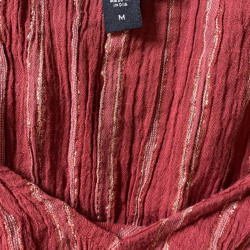 Express Red Blouse with Ruffle Accents - Picture 2 of 3